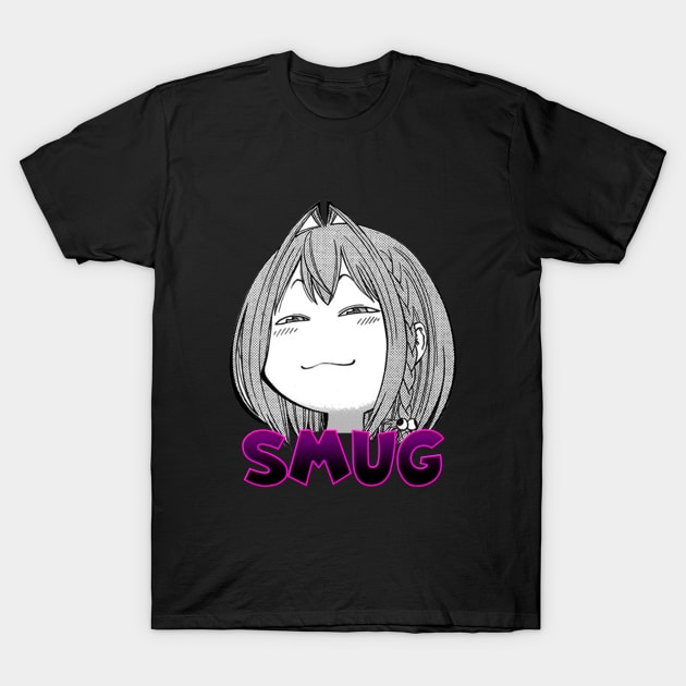 Waifu Smug Funny Anime Girl T-Shirt by Dokey4Artist